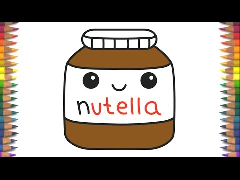 How To Draw Cute Nutella Step By Step Youtube