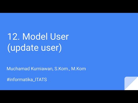12. update user - YouTube