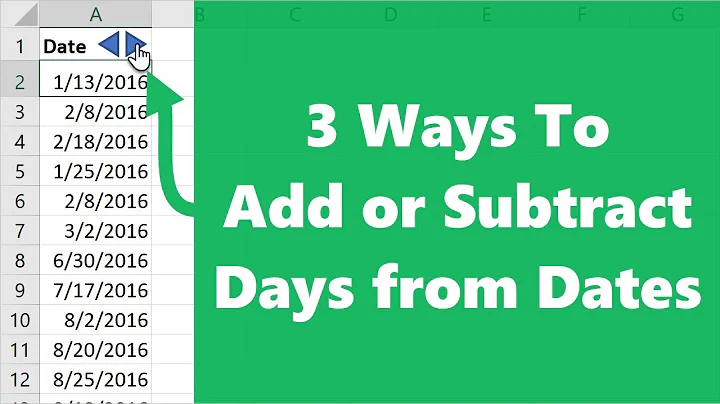 How to Add Days to Dates in Excel