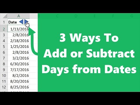 How to Add Days to Dates in Excel