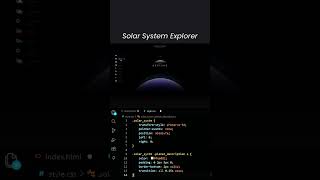 Solar System Explorer 🌌 | Interactive 3D Solar System | HTML CSS & JavaScript