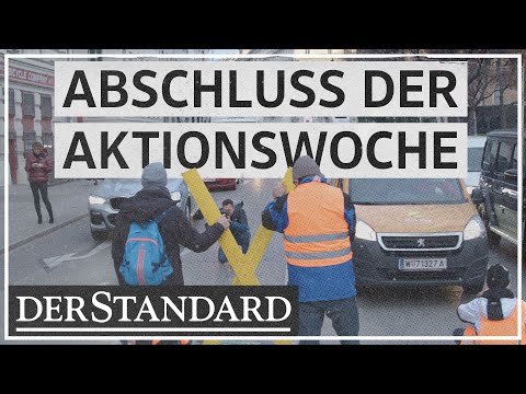 Straßenblockade der Klimaaktivisten: