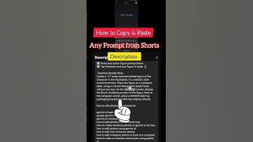 How to copy any trending prompt from description, How to Copy any description from Shorts #shorts