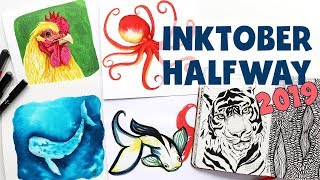How I Am Doing Inktober 2019 - Sketchbook Tour