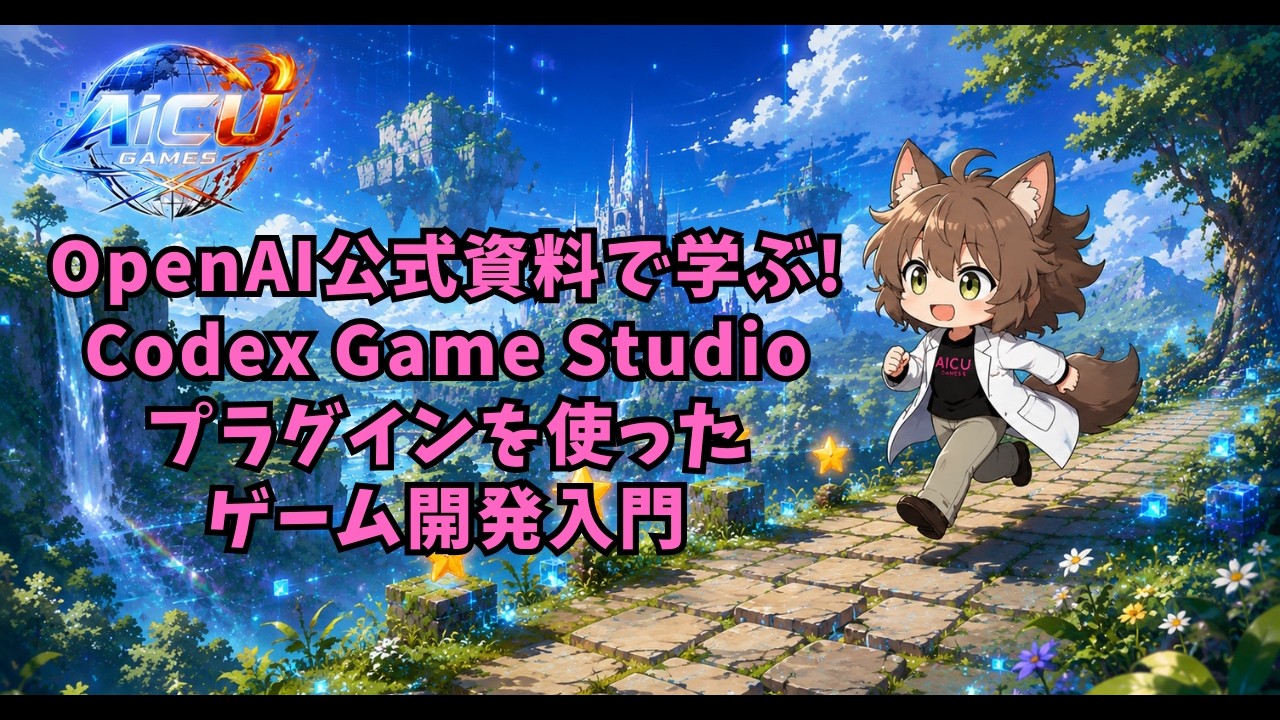 OpenAI公式資料で学ぶ! Codex Game Studioプラグインを使ったゲーム開発入門 - YouTube