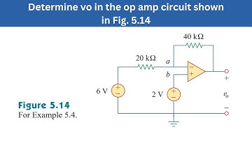 Example 5.4 | Determine vo in the op amp circuit shown in Fig. 5.14 | FEC 4th Edition