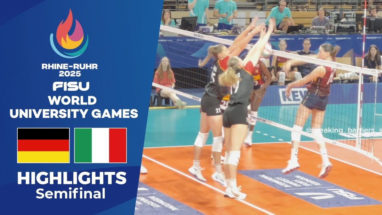 WOMEN’S SEMIFINAL 🏐🔥 | 🇮🇹 ITALY VS 🇩🇪 GERMANY | HIGHLIGHTS | FISU WORLD UNIVERSITY GAMES 2025