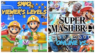 Playing Viewers Levels in SMM2 & Online Vs. in Super Smash Bros!