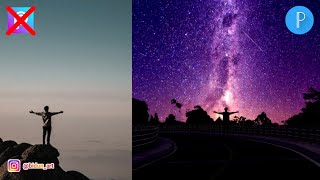 Cara edit foto keren di PixelLab | SILHOUETTE | MILKYWAY