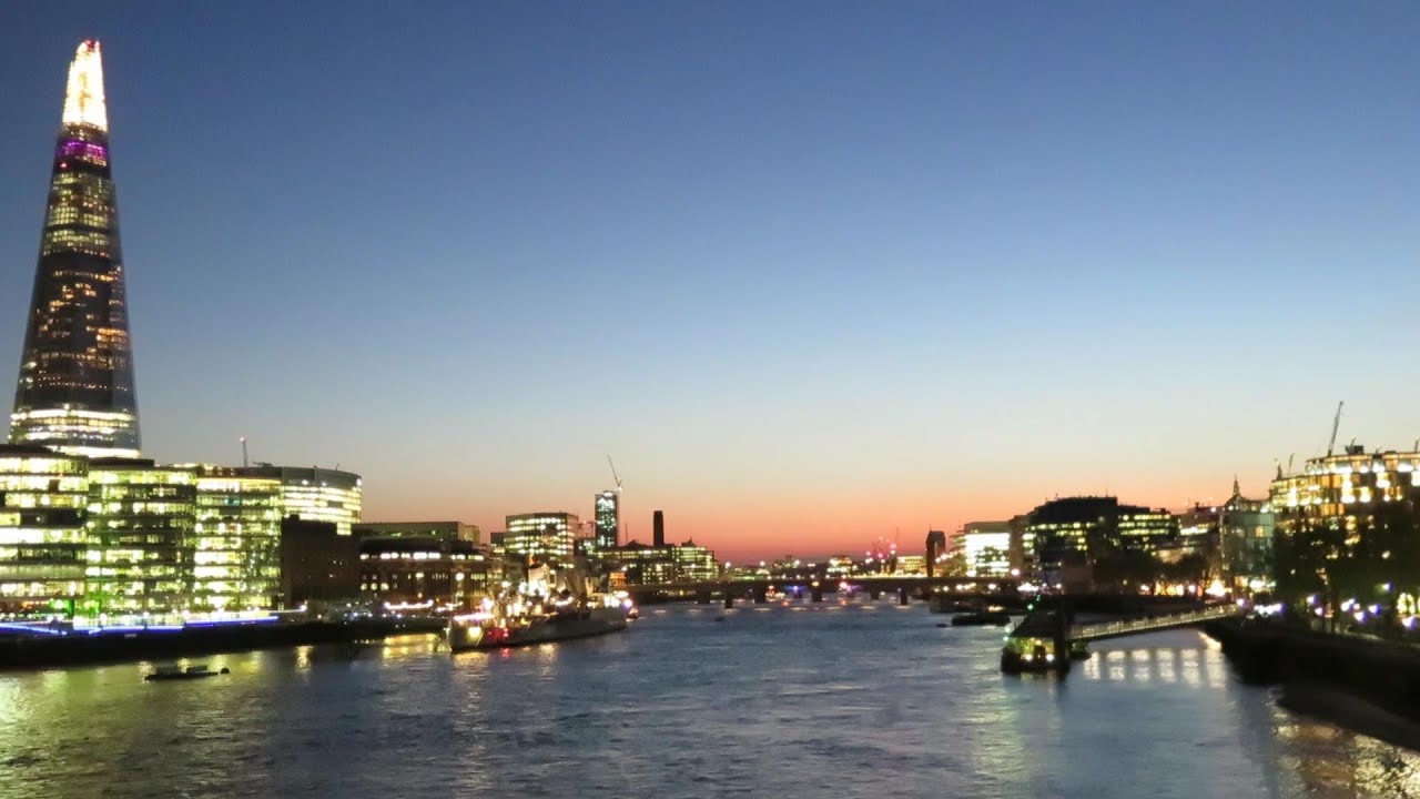 Sunset on the Shard and the River. London