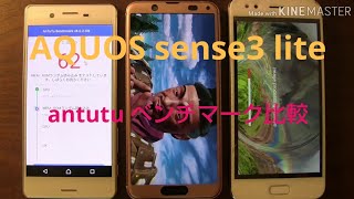 【AQUOS sense3 lite】antutu ベンチマーク スコア比較