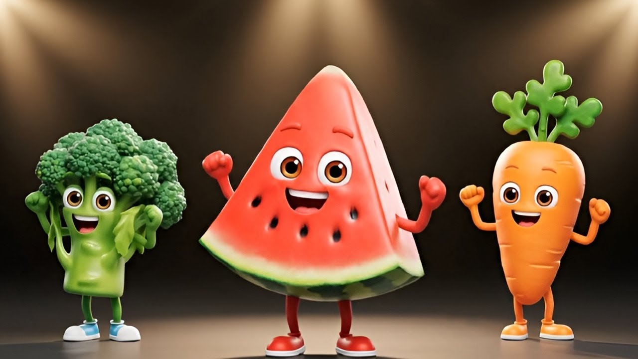 Estimulación Sensorial en Vivo para Bebés | Frutas y Verduras Danzando