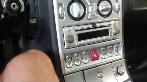 How to remove infinity radio cd player on Chrysler Crossfire 2004-2008