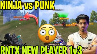 Ninja vs Punk 🥵 New Players 1v3 🔥 NinjaJOD on fire ✅
