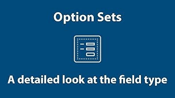 D365 option sets (Dropdown, Picklist, Select)