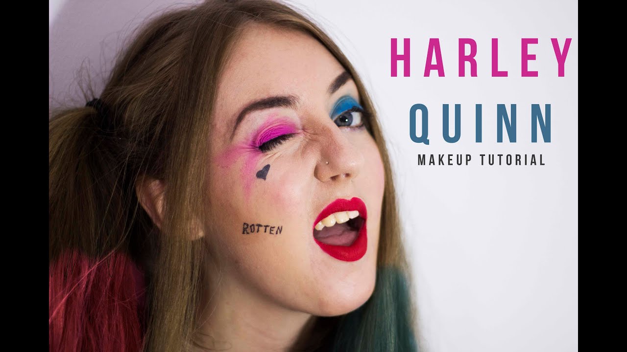 Easy Harley Quinn Makeup Tutorial Suicide Squad YouTube