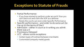 Chapter 16 Statute of Frauds
