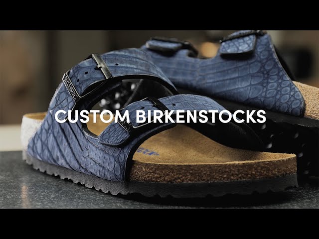Behind The Scenes! Our custom Upcycled Birkenstocks✨…. Made with