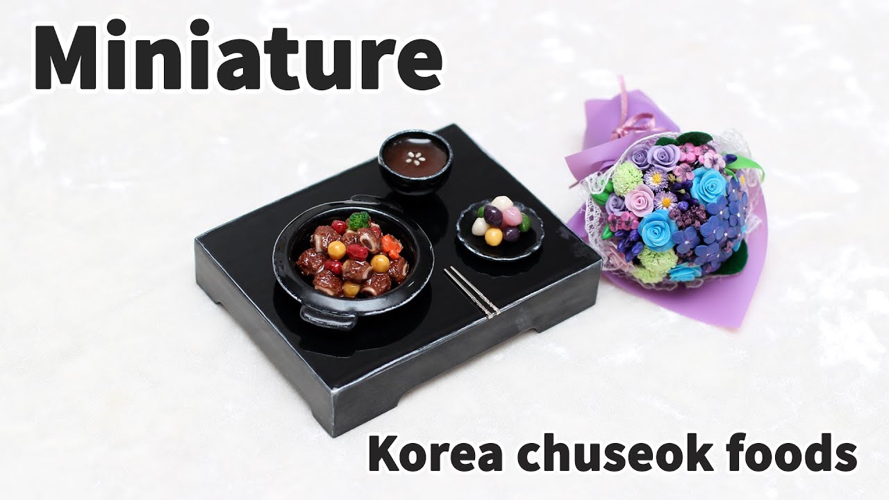 [추석음식&추모공원 성묘] 미니어쳐 갈비찜, 송편, 수정과 만들기 * Miniature