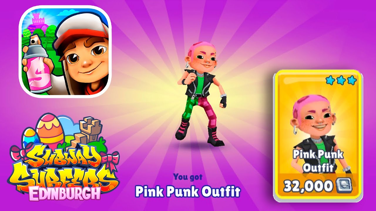 SUBWAY SURFERS EDINBURGH 2023 : UNLOCKING CALLUM PINK PUNK OUTFIT
