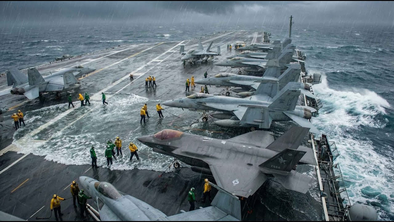 How Aircraft Carriers Survive Storm Season Without Losing Billion-Dollar Jets