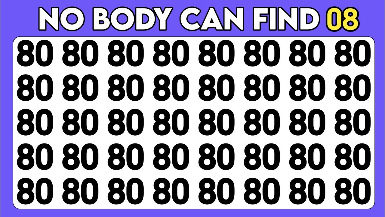 find the odd one out | test your observation skills speed | number and ...