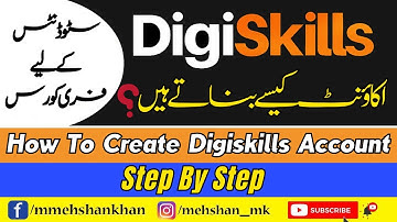 How to create Digiskill.pk account | digiskill account step by step | student free course