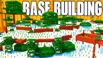 I built an Army Men TUNDRA FORTRESS in NEW Base Building Simulator! - Attack on Toys