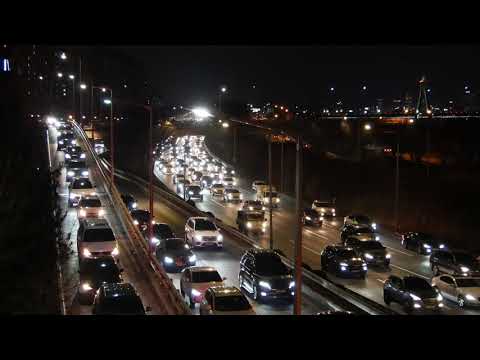 [4K Seoul White Noise] 서울 야경 파노라마 멍뷰 Seoul Night Panoramic View. City ASMR White Noise ソウル. 汉城. 首尔