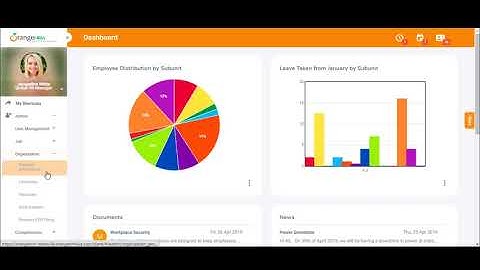How to add organisation details to orangehrm system