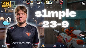 s1mple (23-10) SoloQ Train POV +VOICE COMMS | FACEIT 3950 Elo | July 13, 2025 | CS2 POV/DEMO