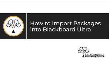 How to Import Packages into Blackboard Ultra