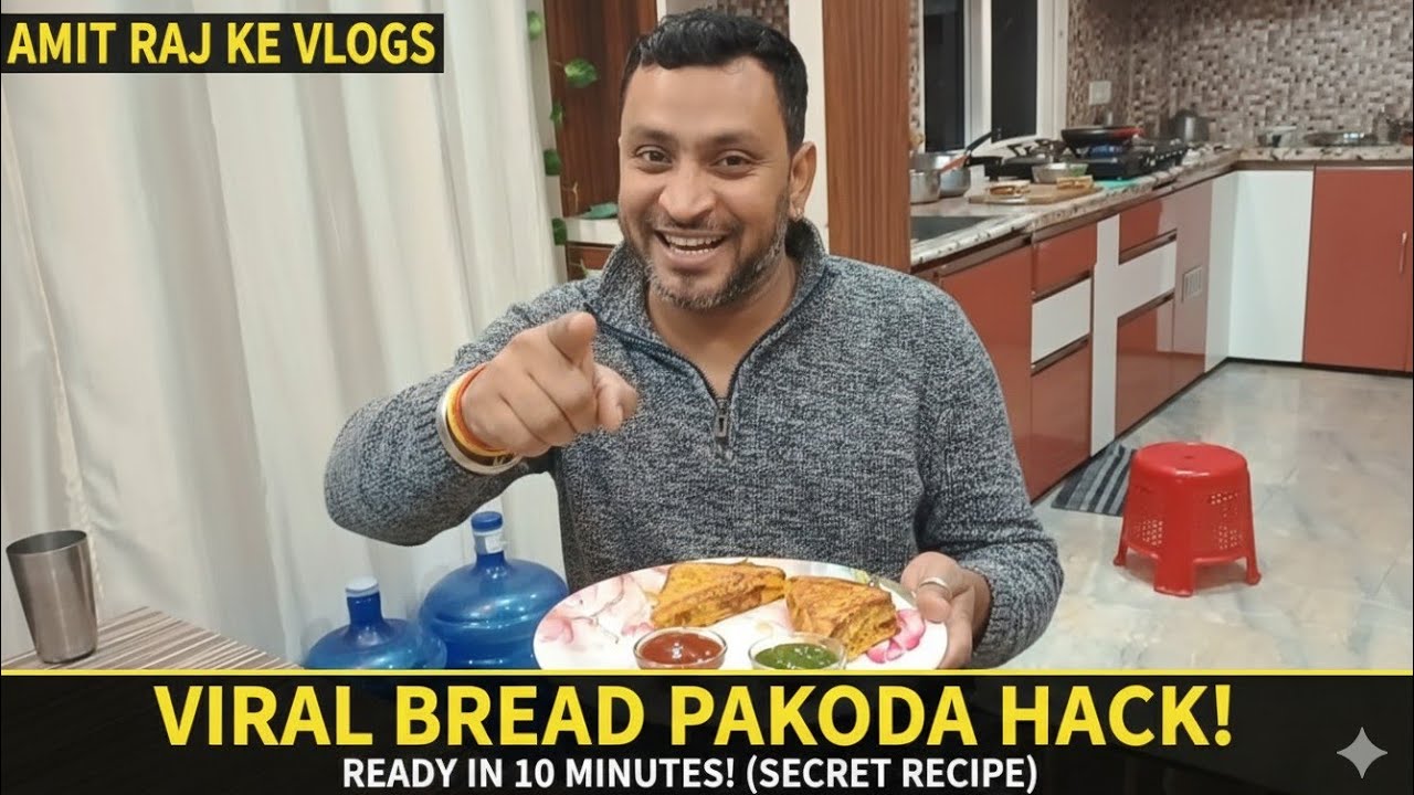 Ghar Par Banayein Restaurants Jaisa Bread Pakoda | Easy Step-by-Step Recipe | @Amitrajvlog1 
