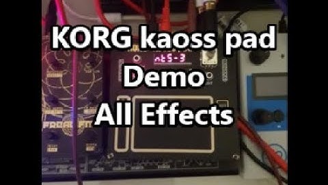KORG nts-3 Kaoss Pad demo all effects