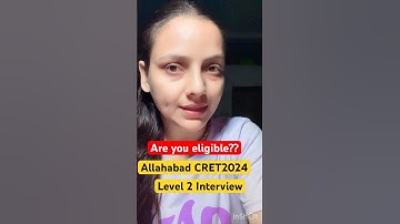 Allahabad Cret interview कौन eligible है?#phd #lucknow #viral #cret #allahabad #interview #study