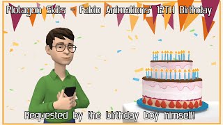 Plotagon Skits - Fabio Animations 12TH Birthday
NO COPYRIGHT INFRINGEMENT COMMUNITY GUIDELINES STRIKE OR CYBERBULLYING INTENDED!
Season 6, Episode 12, & Clip 3.
Today is Fabio Animations 12TH Birthday. And were celebrating it with him. Obviously, we danced, ate some snacks, ate his Mario and Sonic cake, & watched a movie. It sure sounds like a typical birthday party sketch. But regardless, Happy 12TH Birthday to Fabio Animations.
Cast
01: Fabio Animations
02: Mario
03: Sonic
04: Mason Velez (Me)
05: Junko Enoshima
06: @LMMProductionMedia2008
07: Dylan McCarthy
08: Emily McCarthy
09: Cathy McCarthy
10: Ashley Anderson
11: @oliverhood1732
12: @Wally Universal (Curriculum)
13: M3GAN
14: Ann Takamaki
15: Doraemon
16: Kumi
17: Mega Man
18: Morrigan Aensland
19: Thomas the Tank Engine
20: Percy the Small Engine
21: Super Pochaco
22: DeLorean
Music Used In This Video
Super Smash Bros. Melee (Nintendo GameCube only) - Princess Peachs Castle (Nintendo, & HAL)
GoAnimate/Vyond - Happy Birthday
Sonic the Hedgehog 3 (Sega Genesis) - Angel Island Zone (Act 2) (Sega, & Sonic Team)
Credits to: Fabio Animations for the request of todays sketch.
Shigeru Miyamoto, & Nintendo for Mario from the Super Mario Bros. franchise.
Sega for Sonic the Hedgehog from his franchise (with Yuji Naka, Naoto Ohshima, Hirokazu Yasuhara, & Sonic Team), & Ann Takamaki (Panther) from the Persona franchise (with Kouji Okada, Kazuma Kaneko, & Atlus).
Kazukata Kodaka, Spike, Spike Chunsoft, NIS America, & CrunchyRoll for Junko Enoshima from the Danganronpa franchise.
JoJuan Johnson, Dave Madson, TheTailsGirlsJade, & Z3ph4r for their OCs on Casts 07, 08, 09, 12, 16, & 22.
Akela Cooper, James Wan, & Universal for M3GAN from her franchise.
Fujiko F. Fujio, & Shokakugan for Doraemon from his franchise.
Capcom for Mega Man from the Rock/Mega Man franchise, & Morrigan Aensland from the Darkstalkers franchise.
Britt Allcroft, Rev. W. Awdry, Christopher Awdry, Mattel, & HIT Entertainment for Thomas, & Percy from the Thomas & Friends franchise.
Tsuji Santa, & NitroPlus for Super Pochaco from the Super Sonico franchise.
And various companies for random images, sound effects, & original assets. Plotagon Skits - Fabio Animations 12TH Birthday