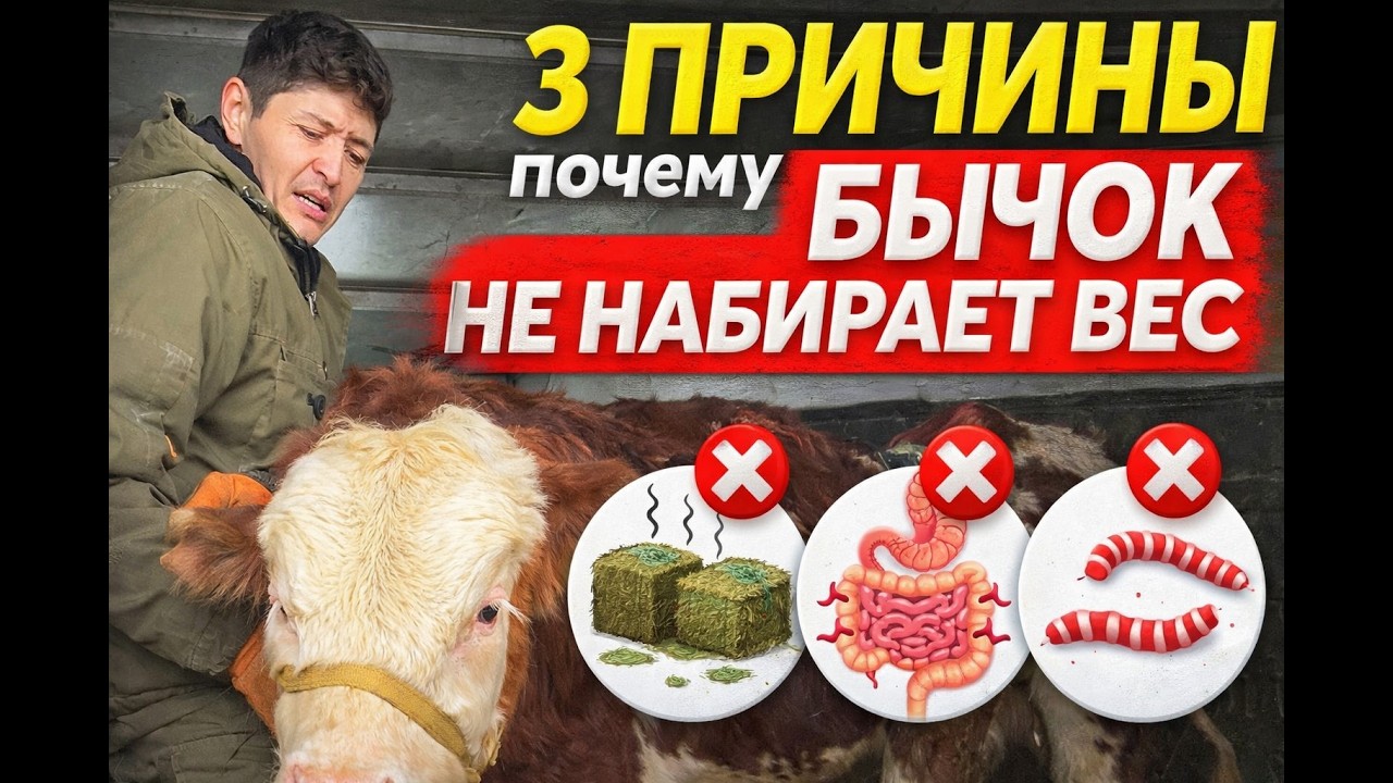 3 причины почему бычок не набирает массу