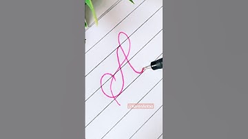How Easily You Can Learn To Letter "A" #shorts #handwriting #handlettering #flourishing #pink