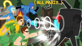 Omnidroid v.X2 vs Supers ( All 4 parts compilation) the incredibles Animation || Sticknodes
