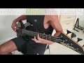 ABBA - Gimme! Gimme! Gimme! (A Man After Midnight) Bass Cover with TABS on screen