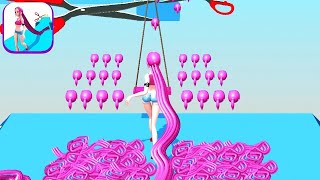 HAIR RUSH game MAX HAIR GAMES 🌈👸💕 Gameplay All Levels Walkthrough iOS, Android New Game 3D Mobile #3 screenshot 5