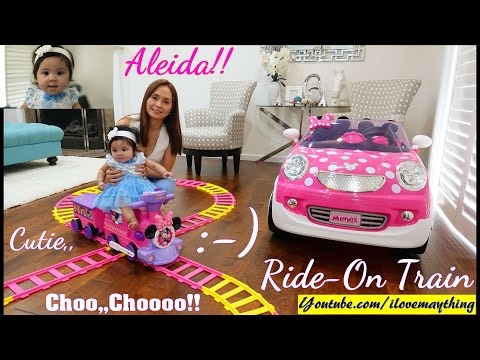 minnie mouse ride on train track