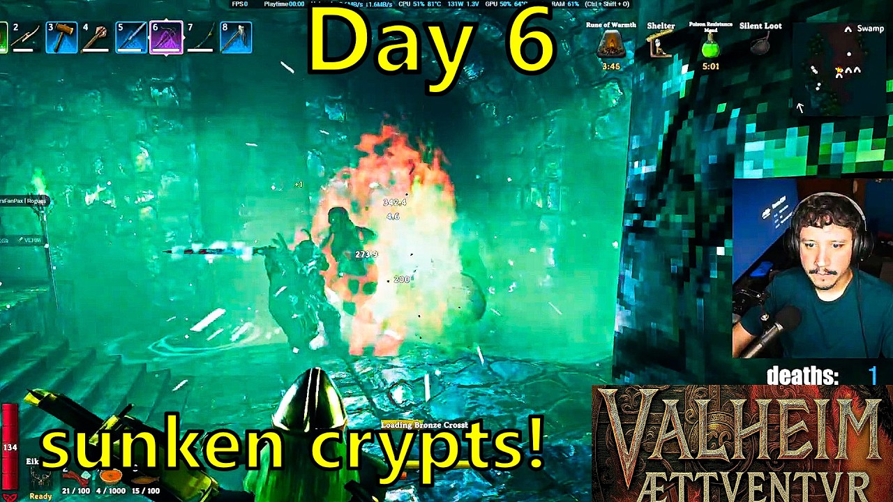 🔴 LIVE: #valheim 122 MODDED CUSTOM Server w/friends | Day 6: Running Sunken Crypts For IRON!