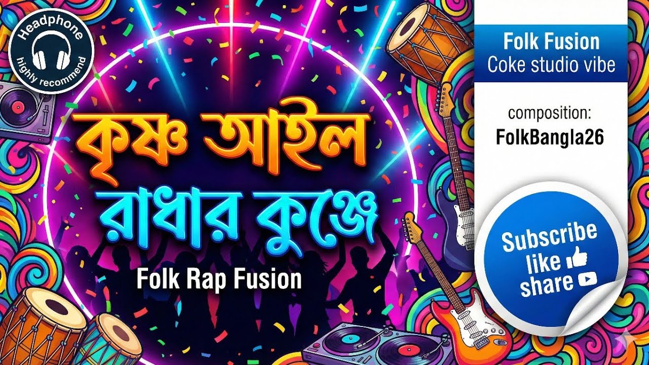 কৃষ্ণ আইল রাধার কুঞ্জে (New Version) | Folk Fusion Rap | Bangla New Song 2026