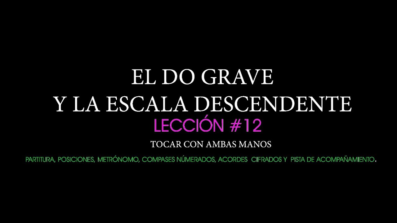 EL DO GRAVE Y LA ESCALA DESCENDENTE FLAUTA DULCE - YouTube