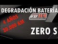 Degradación de la batería de mi ZERO S tras 4 años y 30.000 km