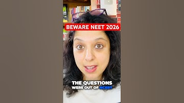 BEWARE NEET 2026 / NTA HAS CHANGED PAPER PATTERN. / Dr. Vani Sood
