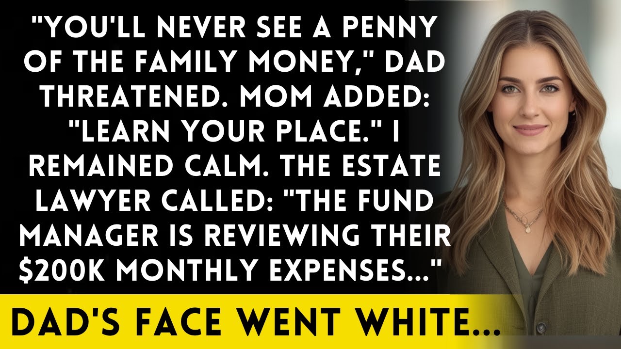 Parents Said 'We Control Your Future' - I've Been Their Trust Fund Manager For 5 Years