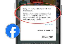 Sorry you can't post to Facebook from this account problem 2026