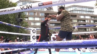 Dillian Whyte & Oscar Rivas Train In London Ahead Of Heavyweight Bout